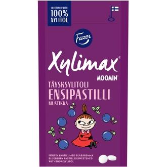 Fazer Xylimax Moomin mustikanmakuinen täysksylitoli ensipastilli 38g