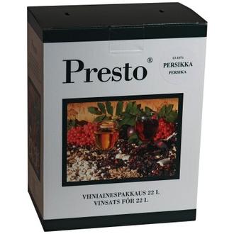 PRESTO Persikka viiniainespakkaus 22 litralle persikkaviiniä