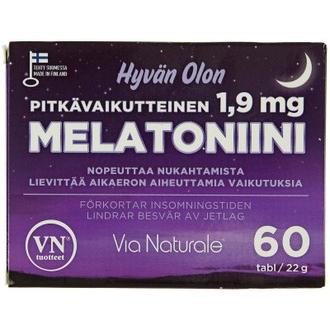 Via Naturale Hyvän Olon Melatoniini 1,9 Mg 60 Tabl