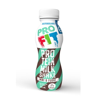 Maitokolmio PROFIT mint & fudge protein milkshake 300ml laktoositon