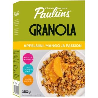 Paulúns appelsiini, mango ja passiohedelmä granola 350g