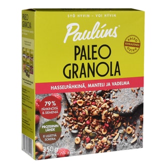 Pauluns Paulúns paleo hasselpähkinä granola siemenmysli 350g