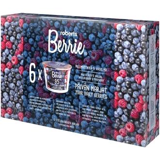 6 x Roberts Berrie villimustikka & vadelma 100 ml