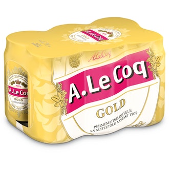A.Le Coq Gold olut 4,7% 0,33l tlk 6-pack