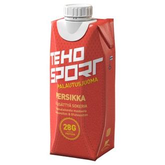 TEHO Sport Persikka palautusjuoma-ei lisättyä sokeria 0,33 l tetra