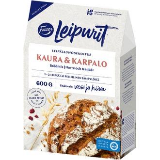 Fazer Leipurit Kaura-karpalo leipäjauhosekoitus 600 g