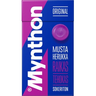 Mynthon C Mustaherukka pastilli 31g sokeriton