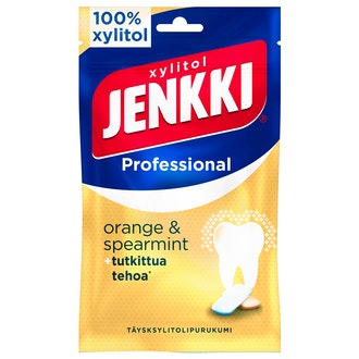 Jenkki professional fresh orange-spearmint täysksylitolipurukumi 90g