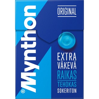 Mynthon Original Extra Väkevä sokeriton kurkkupastilli 85g