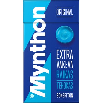 Mynthon Original Extra Väkevä sokeriton kurkkupastilli 35g