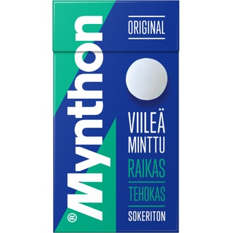 Mynthon Original Viileä Minttu sokeriton kurkkupastilli 35g