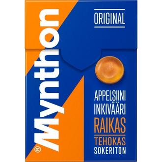 Mynthon Original Appelsiini-Inkivääri +C sokeriton kurkkupastilli 85g