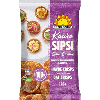 Linkosuo kaurasipsi sour cream 120g