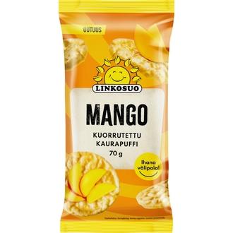 Linkosuo kuorrutettu kaurapuffi mango 70g
