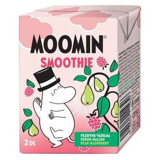 BONNE Moomin smoothie 2dl päärynä-vadelma