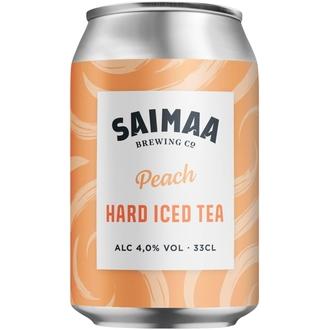 Saimaa Hard Iced Tea Peach 4,0% 0,33l tölkki