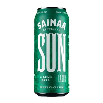 Saimaa Classic Sun Lager 4,2% olut 0,5l tölkki
