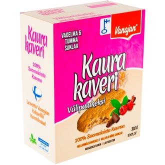 Vanajan Kaurakaveri Vadelma tumma suklaa välipalakeksi 10 x 30g
