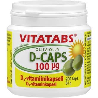 Vitatabs D-Caps 100 D3-vitamiinikapseli 200 kaps