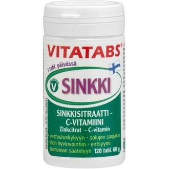 Vitatabs Sinkki Sinkkisitraatti-C-Vitamiinitabletti 120 Tabl