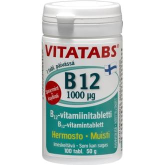 Vitatabs B12 Spearmint 1000 Μg B12-Vitamiinitabletti 100 Tabl
