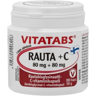 Vitatabs Rauta +C 80 Mg + 80 Mg Rautabisglysinaatti-C-Vitamiinikapseli 100Kaps