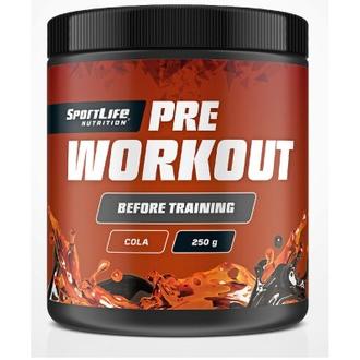 Sportlife Nutrition Pre-Workout 250G Cola Tehonlisäysjuomajauhe