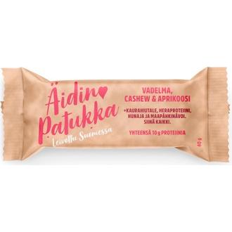Sportlife Foods Äidin Patukka 40G Vadelma-Cashewpähkinä-Aprikoosi Välipalapatukka