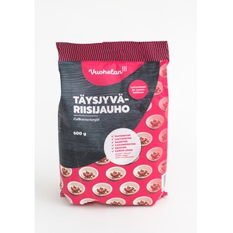 Vuohelan Täysjyväriisijauho 600g gluteeniton