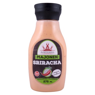 Poppamies Sriracha Majonen vegaani majoneesi 275ml