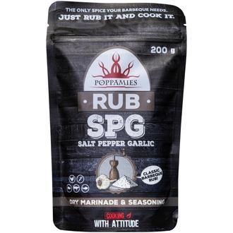 Poppamies Rub SPG salt-pepper-garlic mausteseos 200g