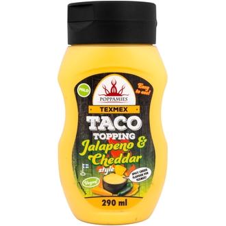 Poppamies Texmex Taco Topping Jalapeno & Cheddar Style maustekastike 290ml