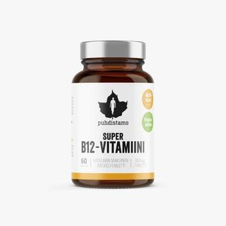 Puhdistamo B12-Vitamiini + Folaatti, Vadelma 60 Kaps