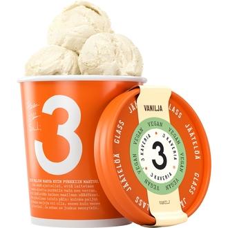 3 Kaveria Vegaaninen Vanilja jäätelö 500ml/400g