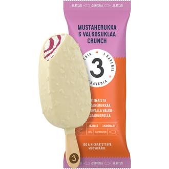 Kolmen Kaverin Jäätelö Mustaherukka & Valkosuklaa Crunch jäätelöpuikko 110ml/80g