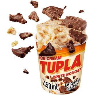 Tupla Laktoositon White Nougat jäätelö 450ml/305g
