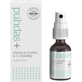 Puhdas+ Sinkki&Echina&C-Vitamiinisuihke 20Ml