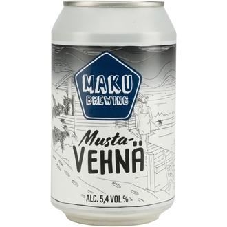 Maku Brewing 5,4% 0.33L Musta Vehnä Olut Tlk
