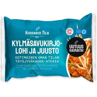 Kinnarin Tila 280g Kylmäsavukirjolohi ja mustaleimasulatejuusto täysjyväkaura-ateria