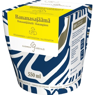 Suomen jäätelö Bananasajäämä 550ml