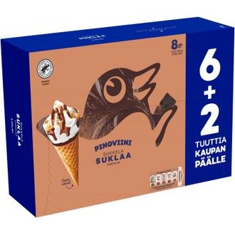 Pingviini Suklaa jäätelötuutti monipakkaus 8x67g