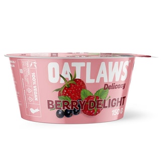 Oatlaws Delicacy Berry Delight kaurapohjainen vanukas 150g