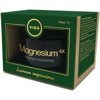 Vida Kuulas Ravintolisävalmiste Magnesium4x 60 Kapselia/40G
