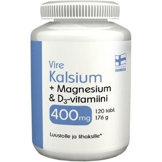 Vire Hivenaine- Ja Vitamiinivalmiste Kalsium-Magnesium-D-Vitamiini 120 Tablettia / 176 G