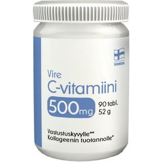 Vire C-Vitamiinivalmiste C-Vitamiini 500 Mg 90 Tablettia / 52 G