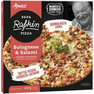 APETIT Papa Rafkin pizza bolognese salami 400g pakaste