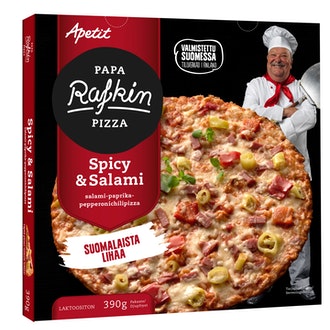 APETIT Papa Rafkin pizza Spicy&Salami 390g pakaste