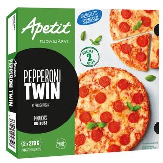 Apetit pepperoni twin pizza 2x270g pakaste