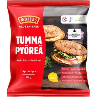 Moilas Gluten-Free Tumma Pyöreä 3 kpl 240 g, kypsä pakaste
