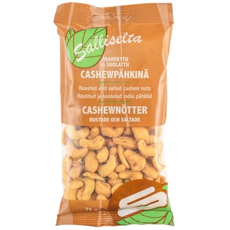 Sallinen Cashewpähkinä paahdettu ja suolattu 75g